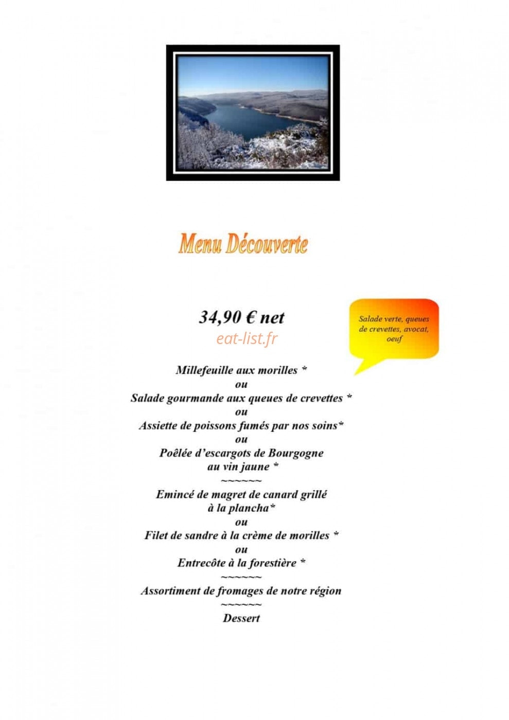 Auberge du Herisson — carte page 7