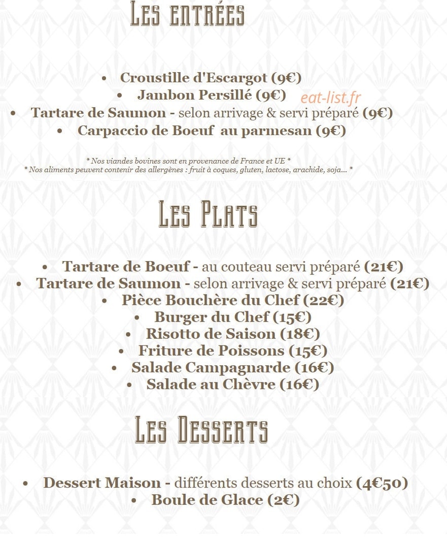Café Français — carte page 2