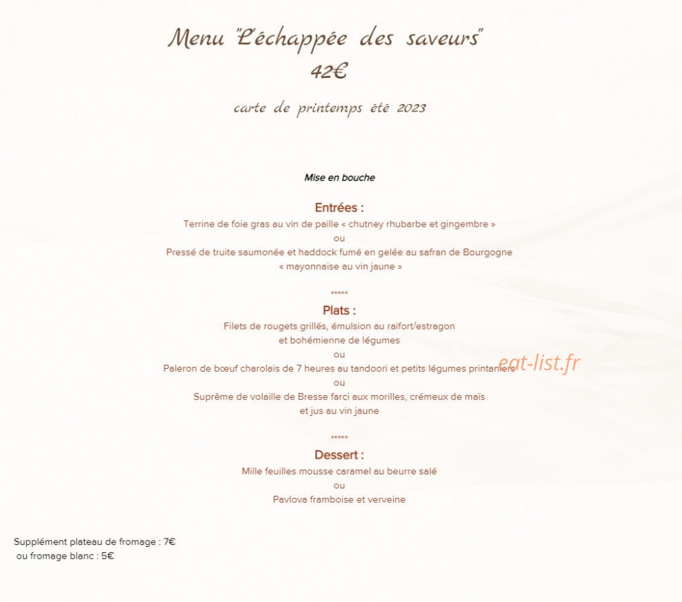 L'échappée gourmande — carte page 6