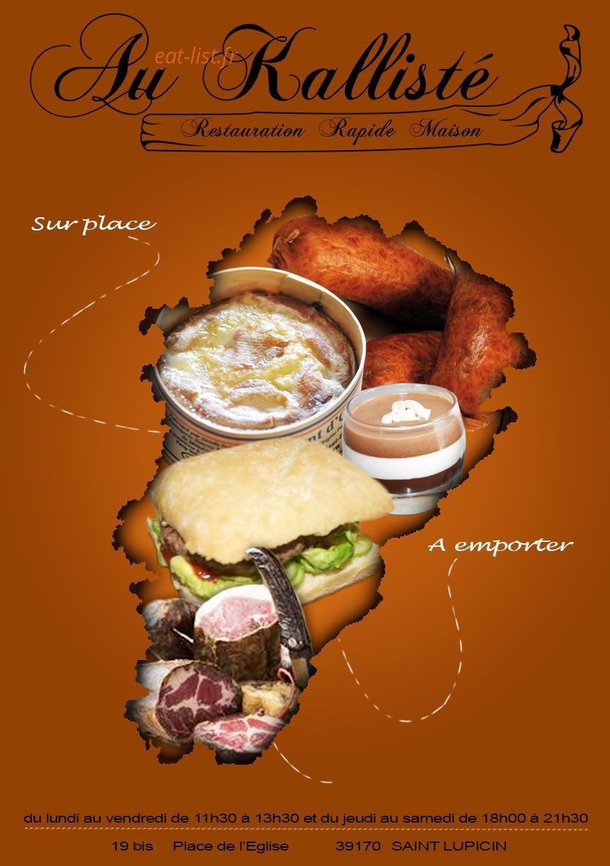 Au Kallisté — carte page 1