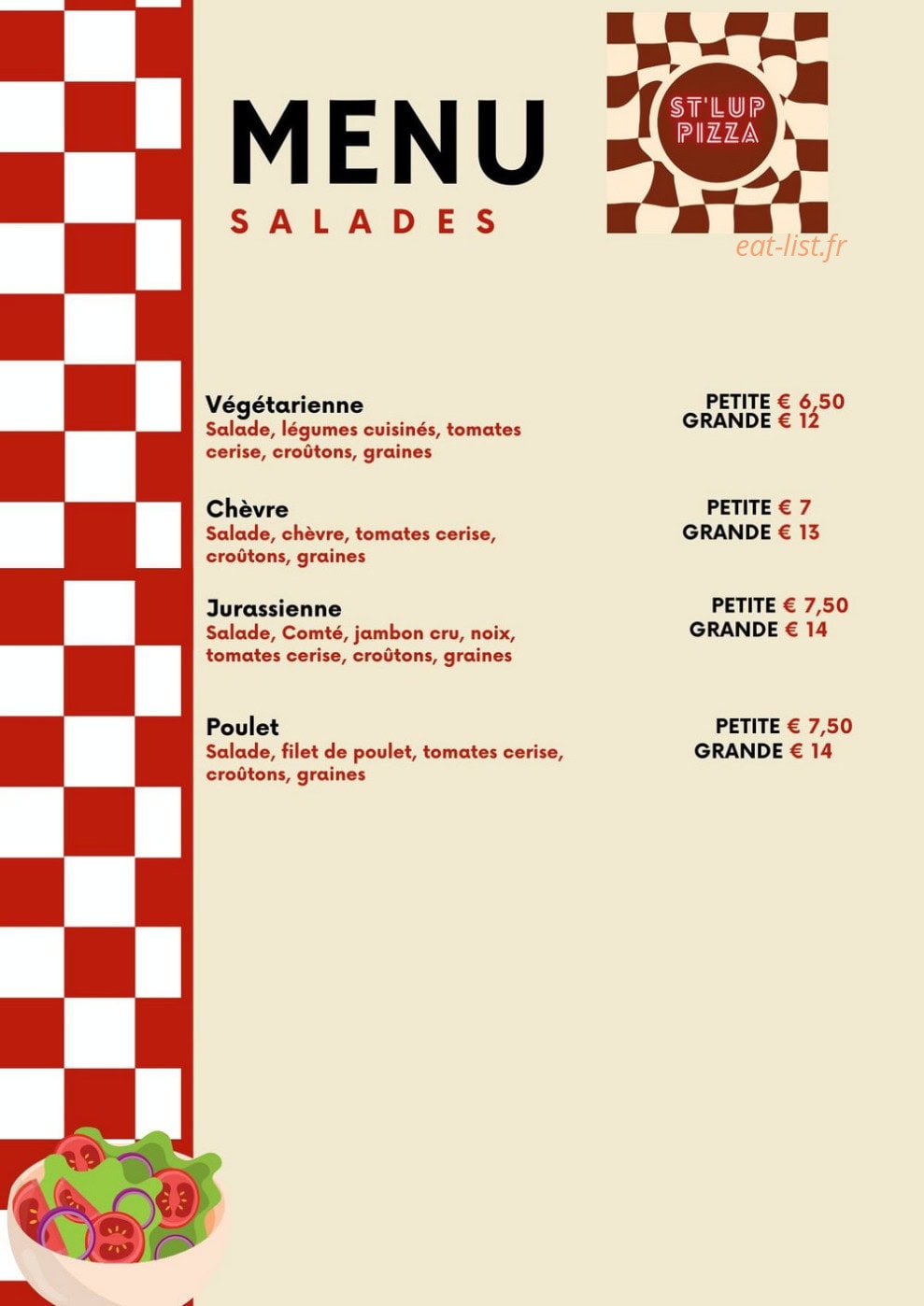 Saint Lup'Pizza — carte page 4