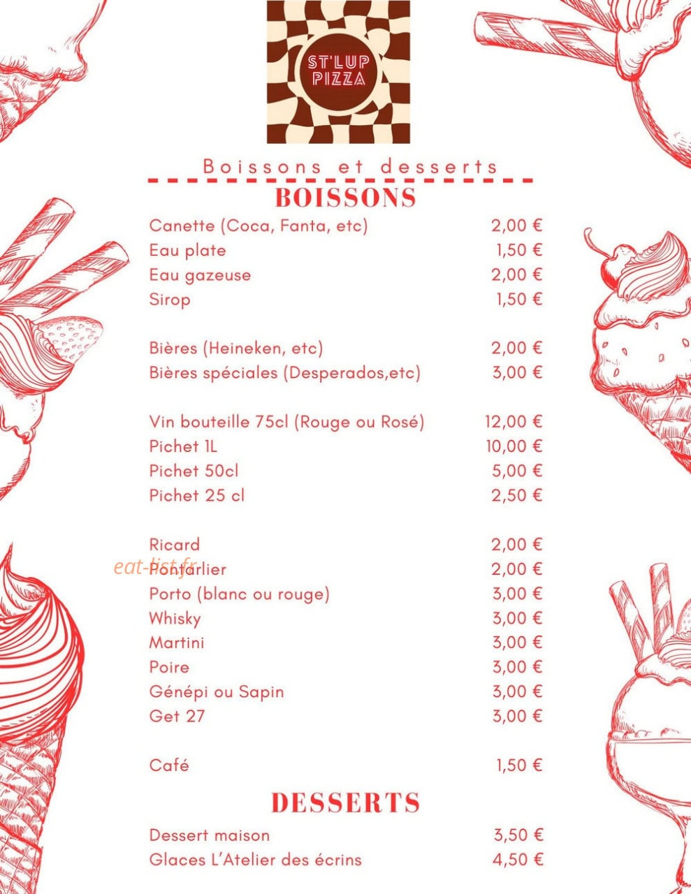 Saint Lup'Pizza — carte page 5