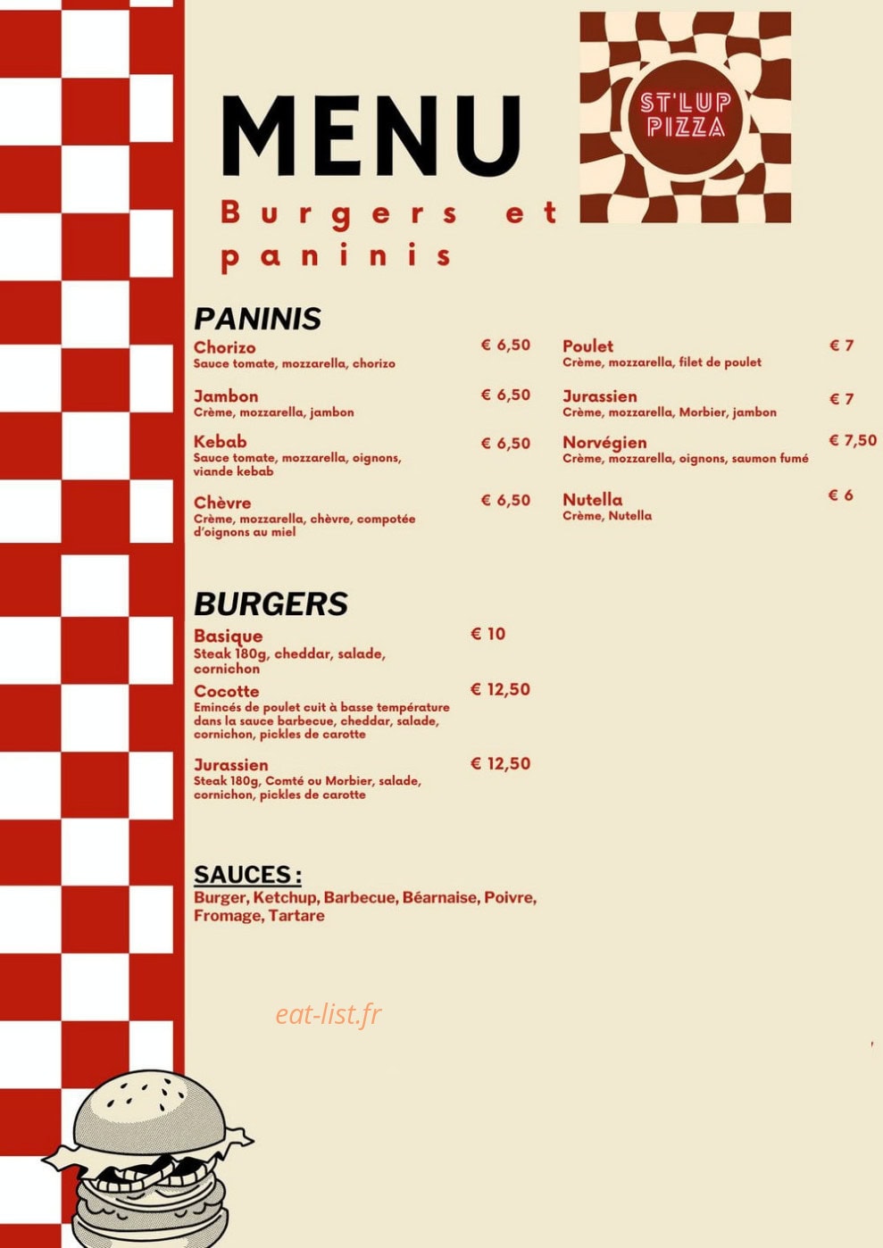 Saint Lup'Pizza — carte page 2