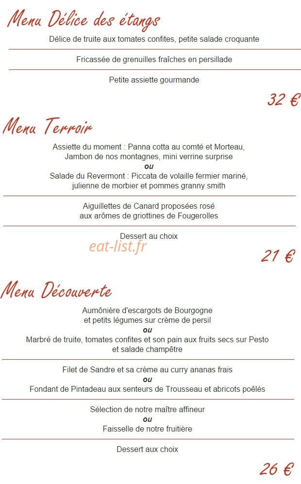 La Maison du Revermont — carte page 2