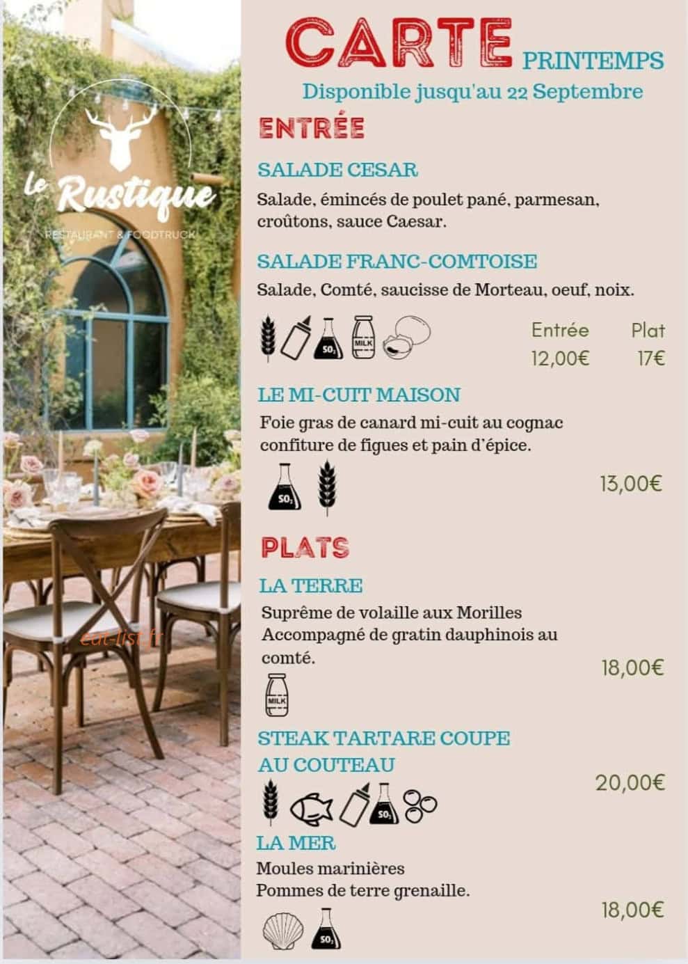 Le rustique — carte page 1