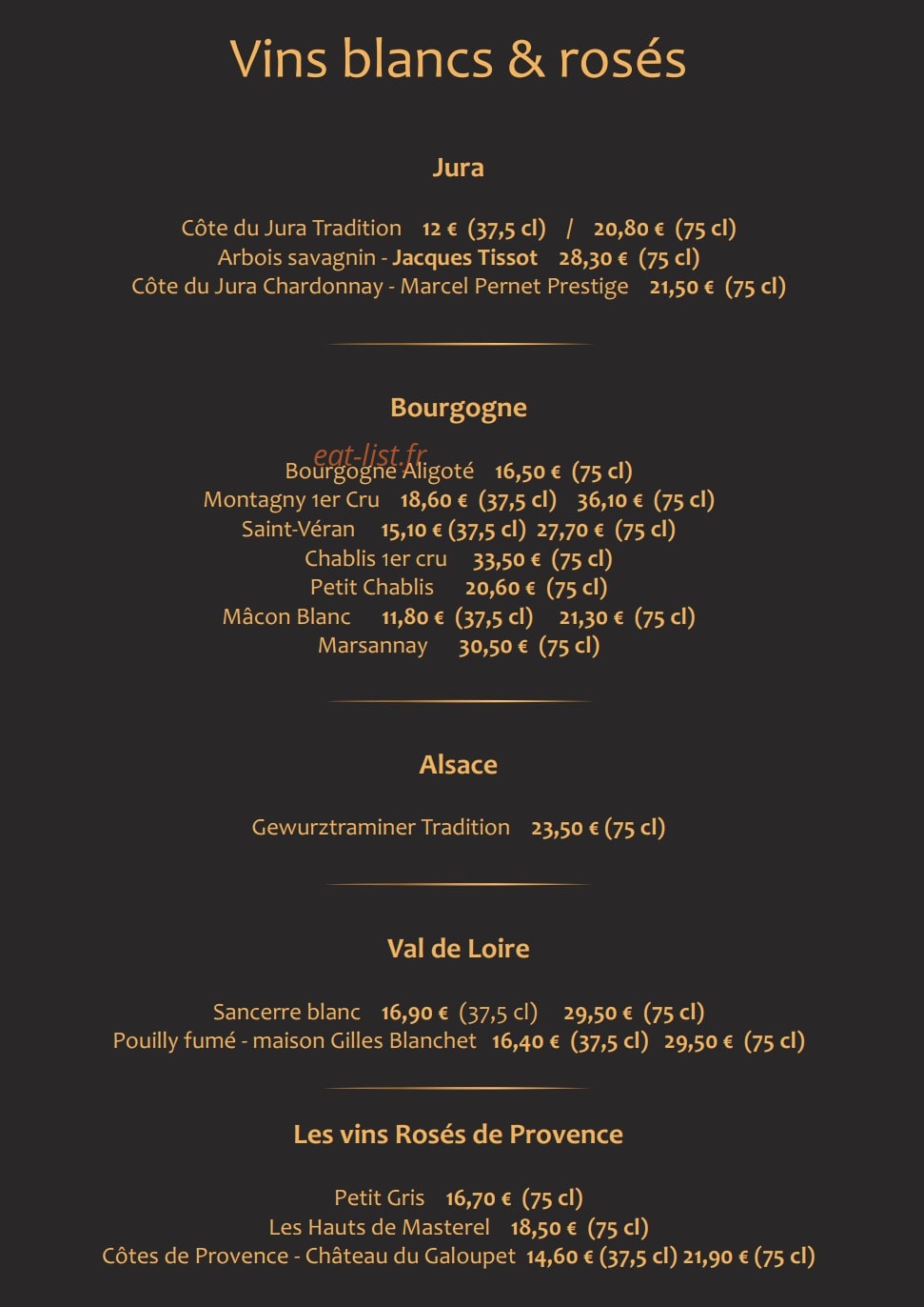 La Téranga — carte page 5