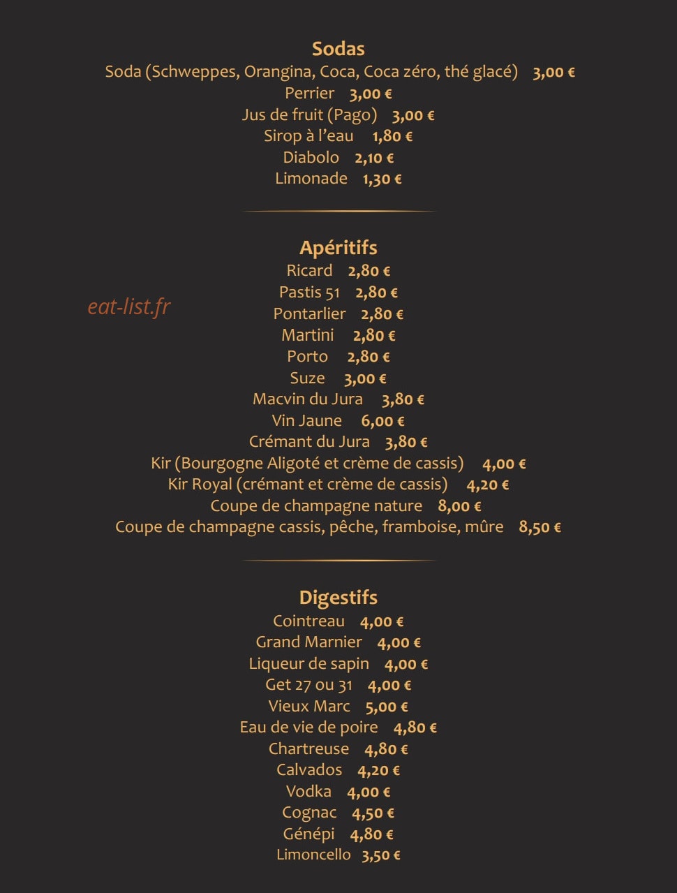 La Téranga — carte page 8