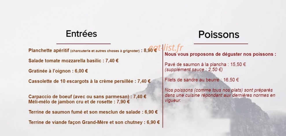 Le P'tit Machon — carte page 2