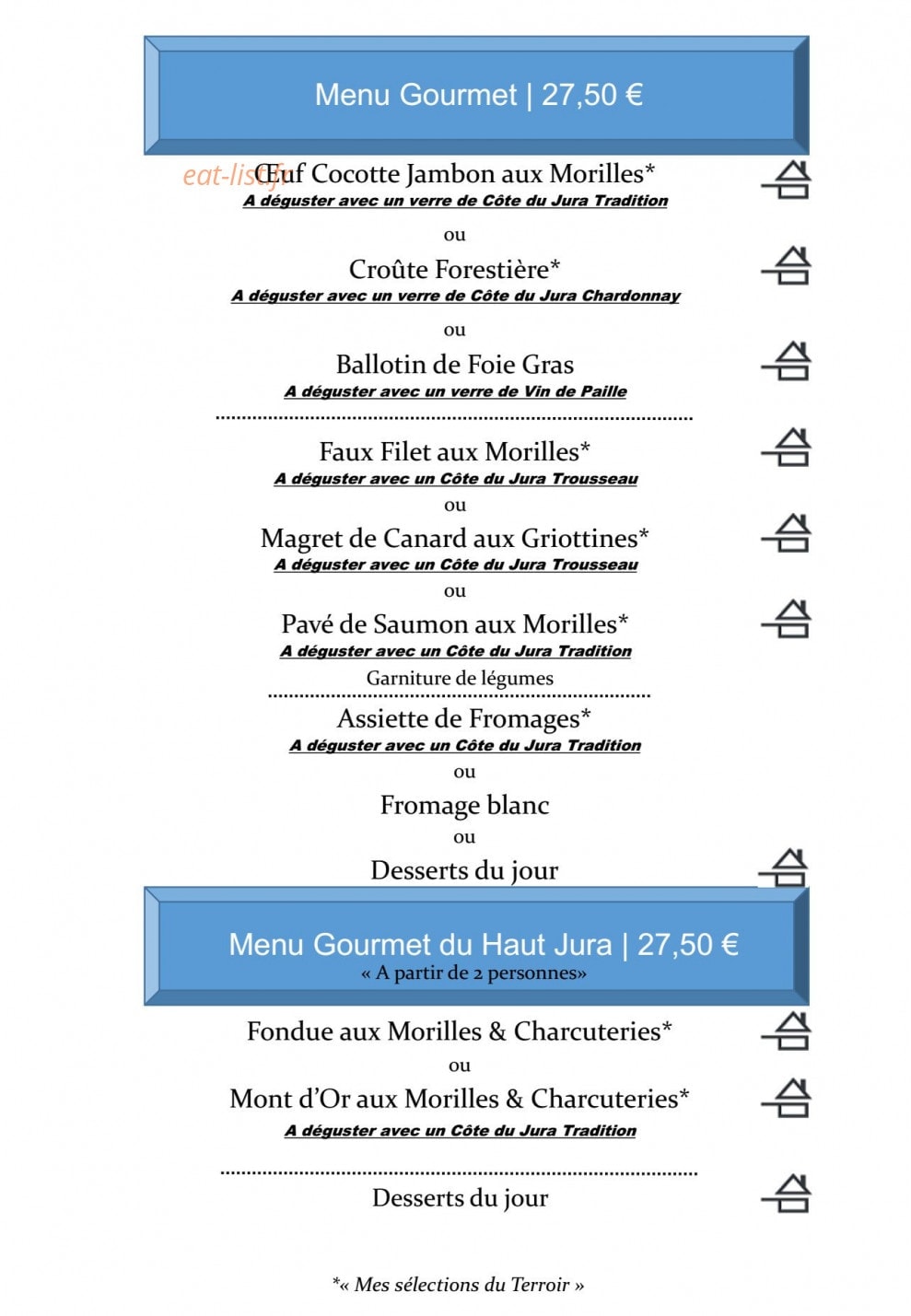 Restaurant le Loft — carte page 5