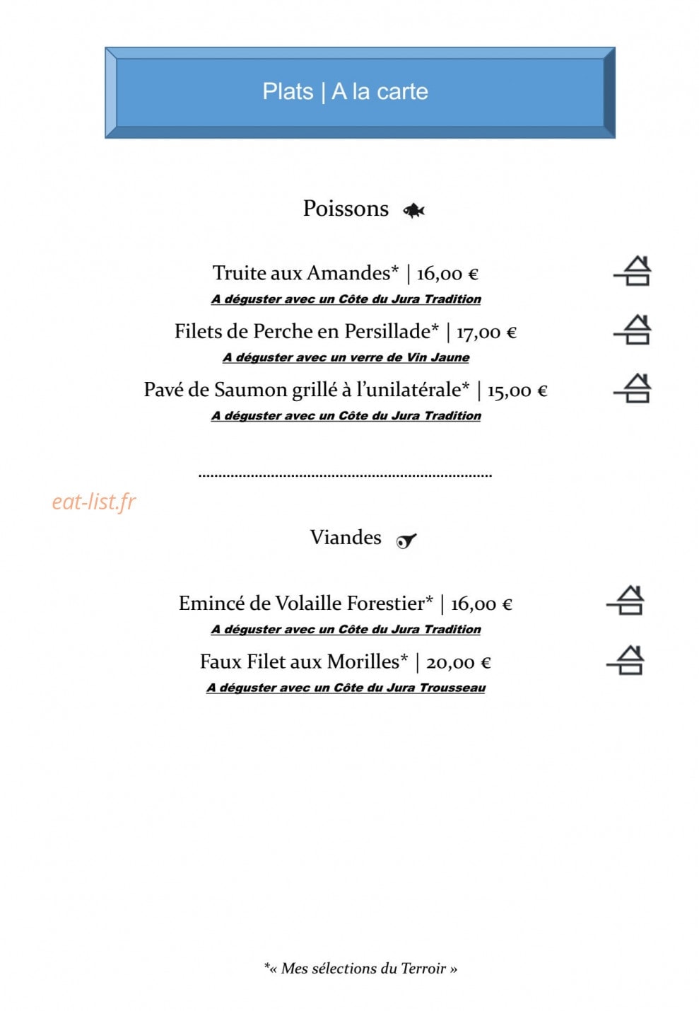 Restaurant le Loft — carte page 7