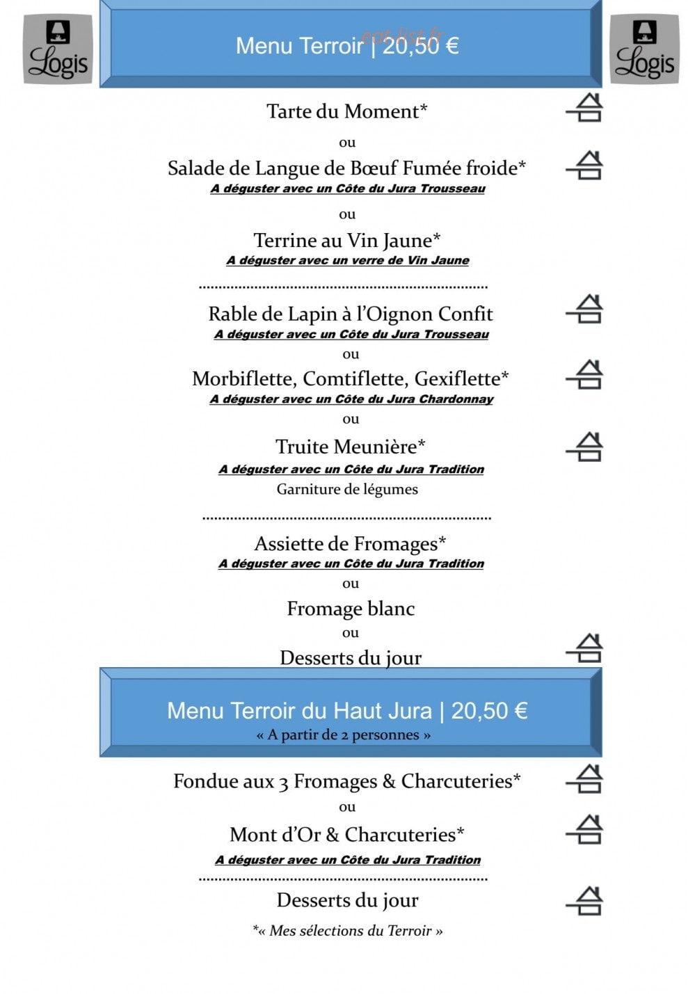 Restaurant le Loft — carte page 4