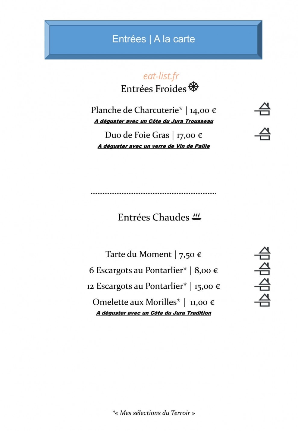 Restaurant le Loft — carte page 6