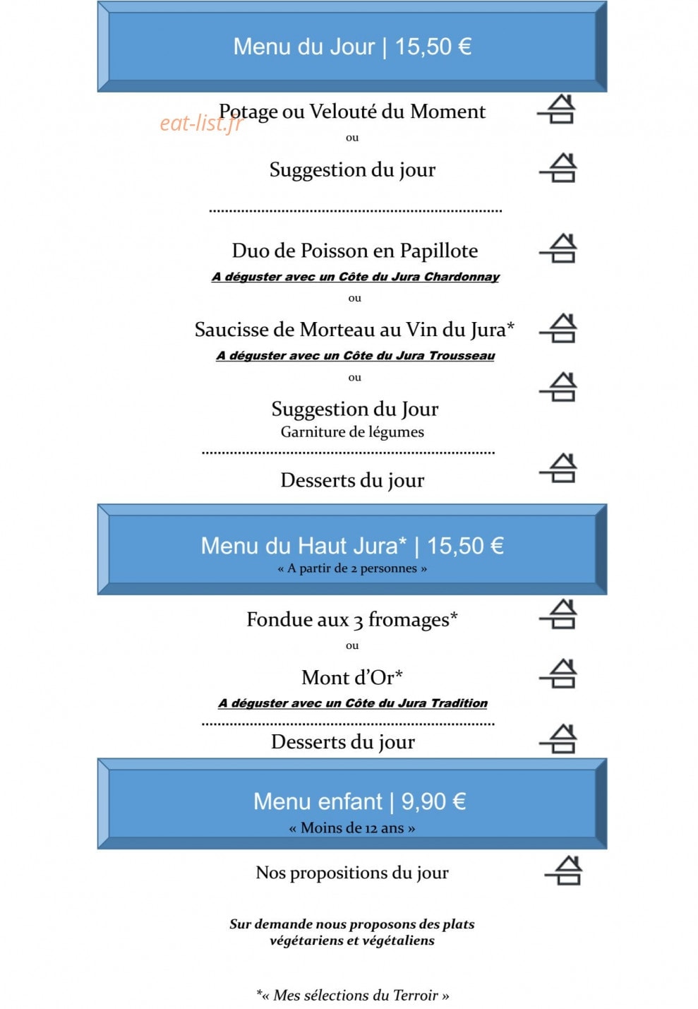 Restaurant le Loft — carte page 3