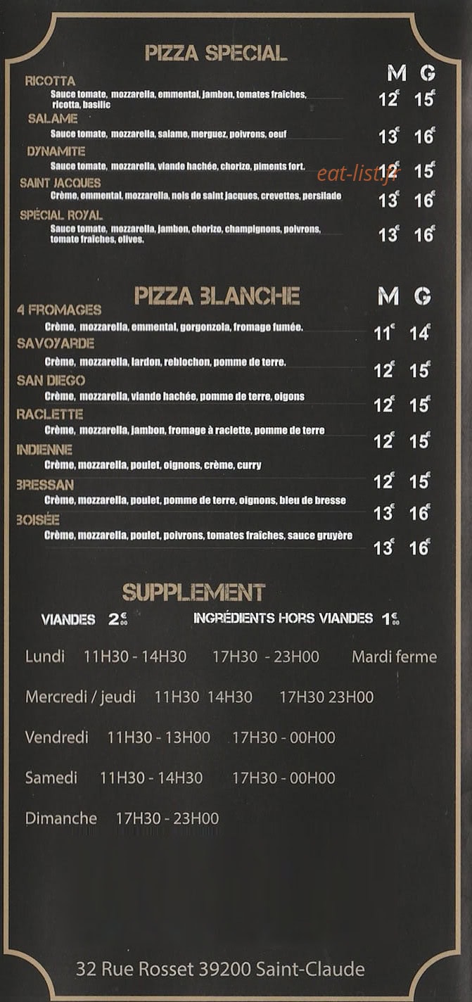Royal Food 39 — carte page 3