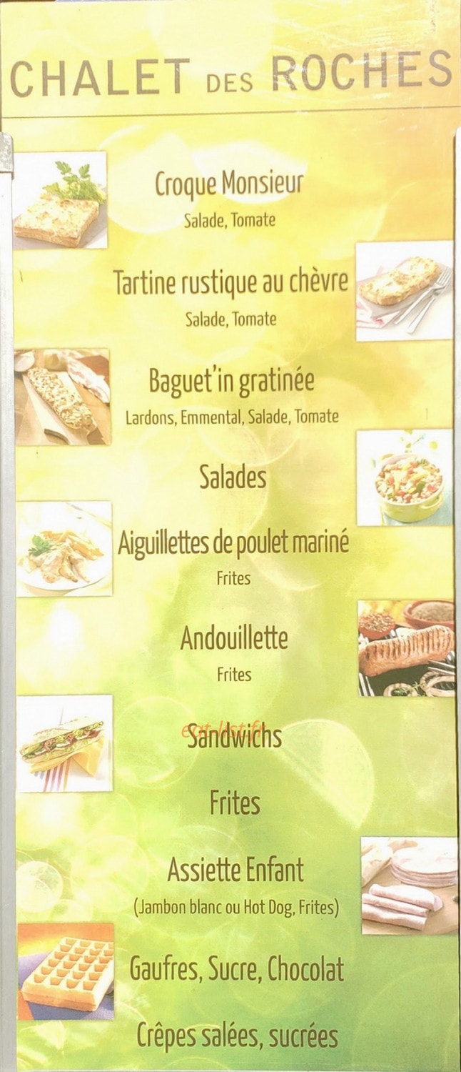 Le Chalet Des Roches — carte page 1