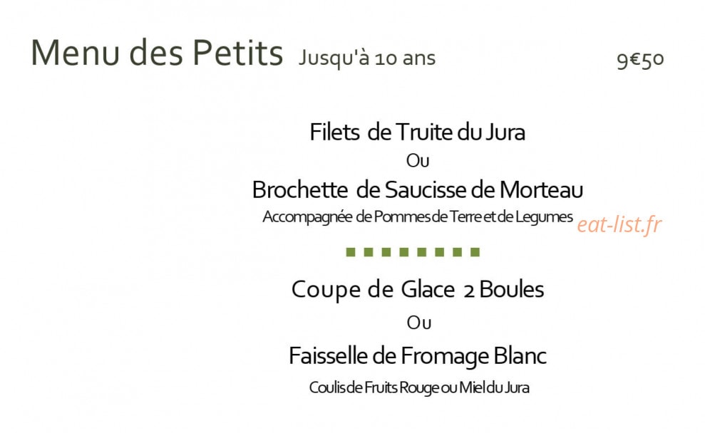 Restaurant de l'Abbaye — carte page 2