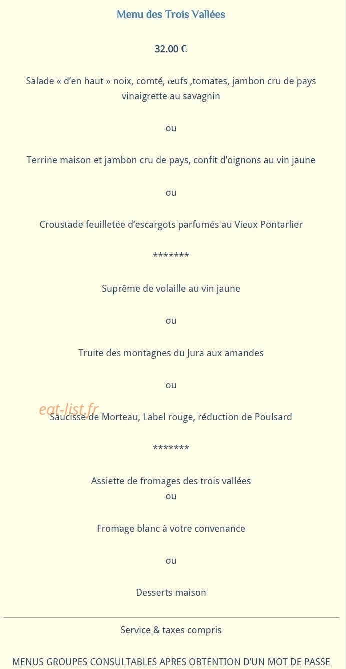 Restaurant Des Grottes — carte page 5