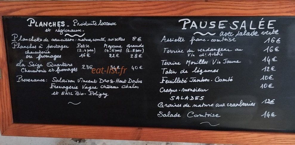 Le Café des Seize Quartiers — carte page 1