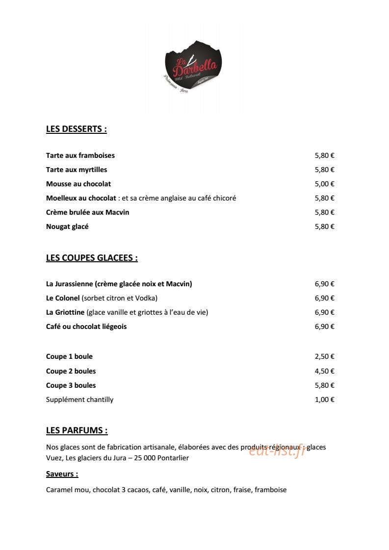 La Darbella — carte page 5