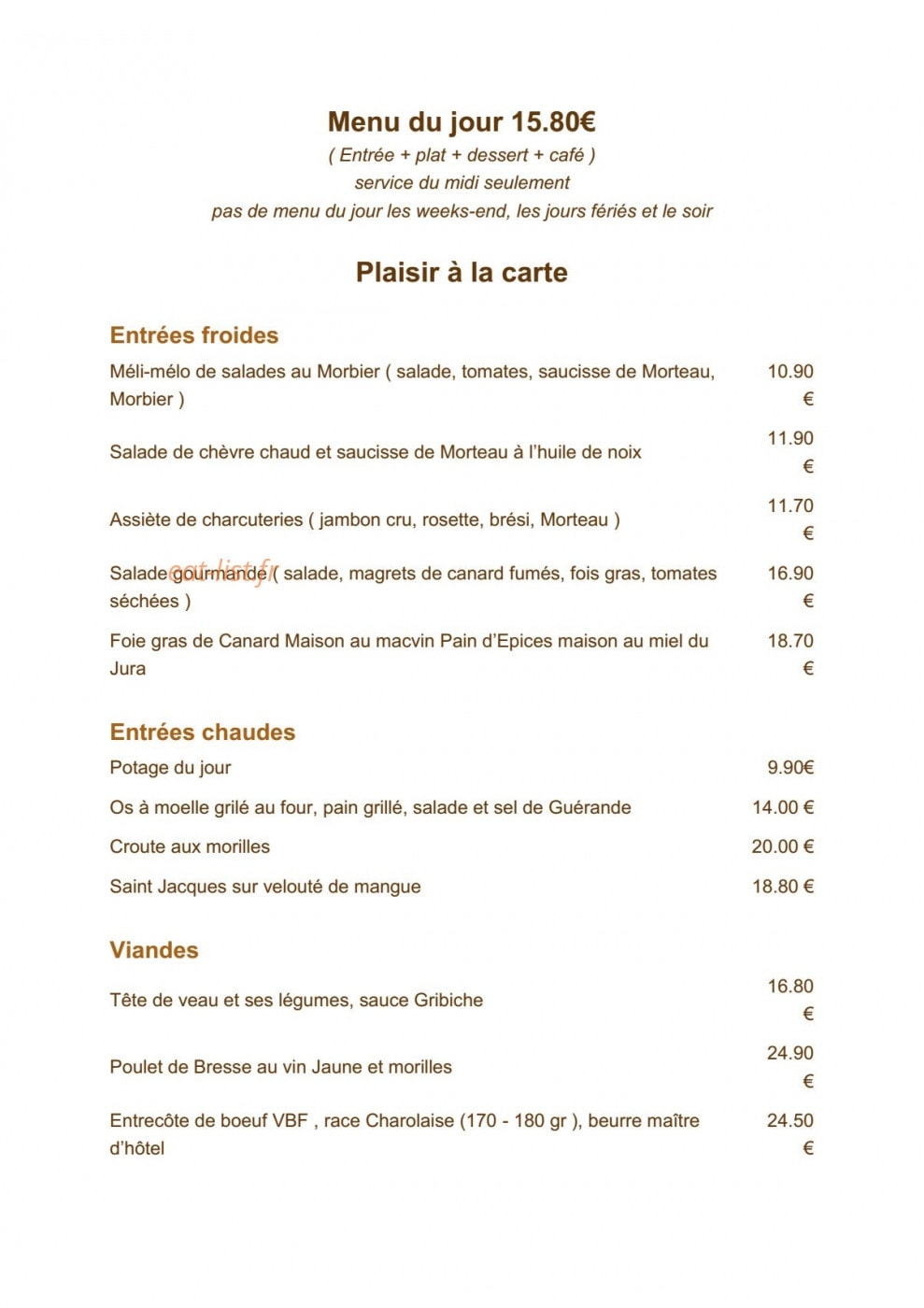 La Redoute — carte page 1