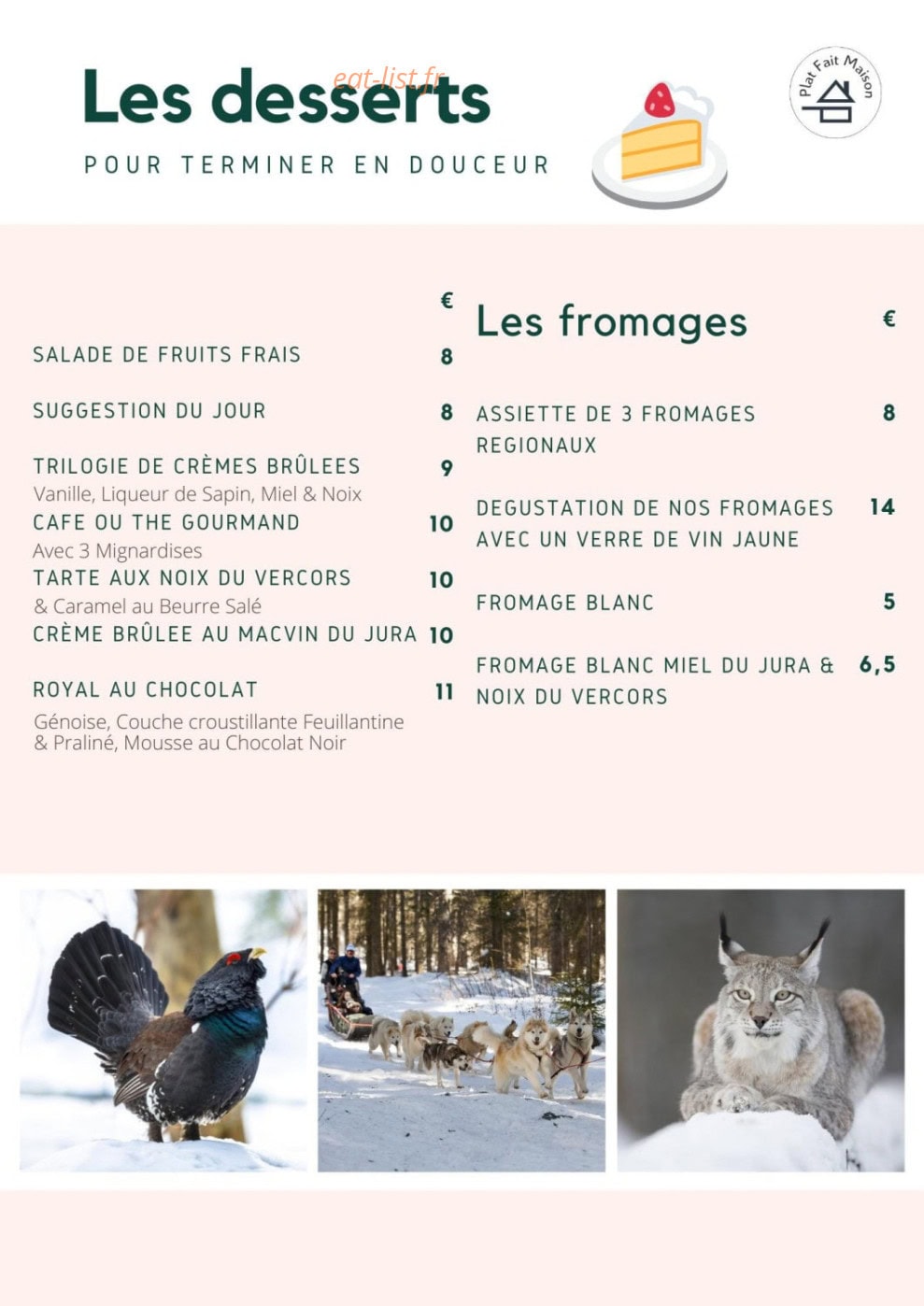 Le Gai Pinson — carte page 7