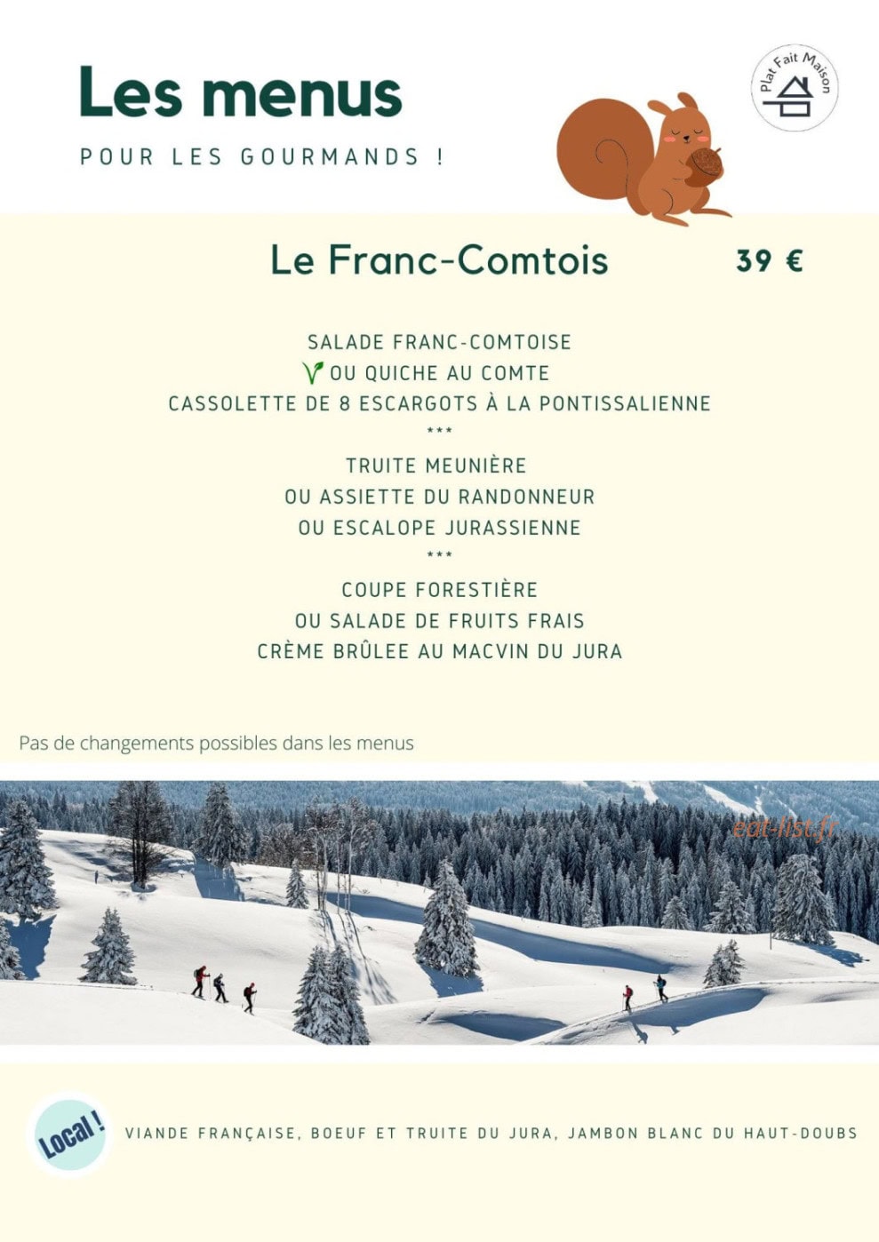 Le Gai Pinson — carte page 4