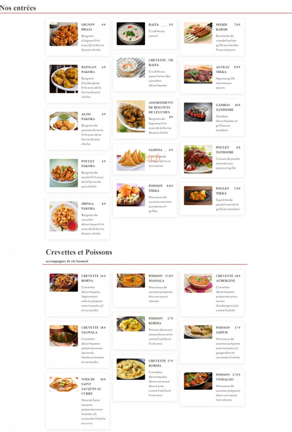 Le Jaipur — carte page 2