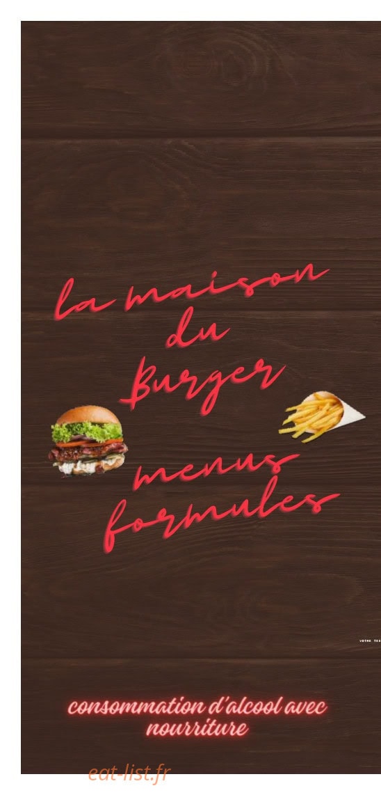 La maison du Burger — carte page 1