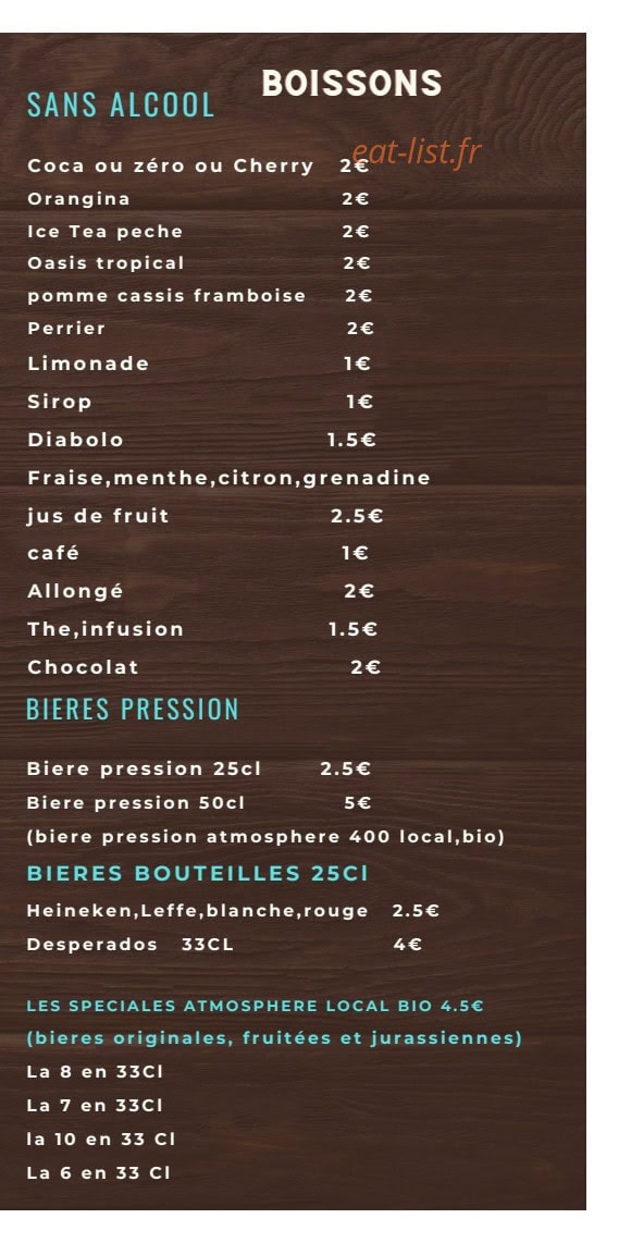 La maison du Burger — carte page 5