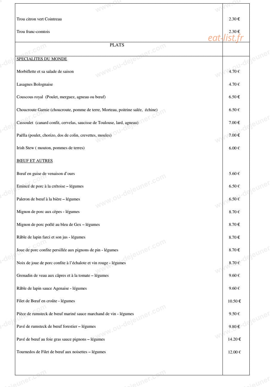 Le Relais Médiéval — carte page 3
