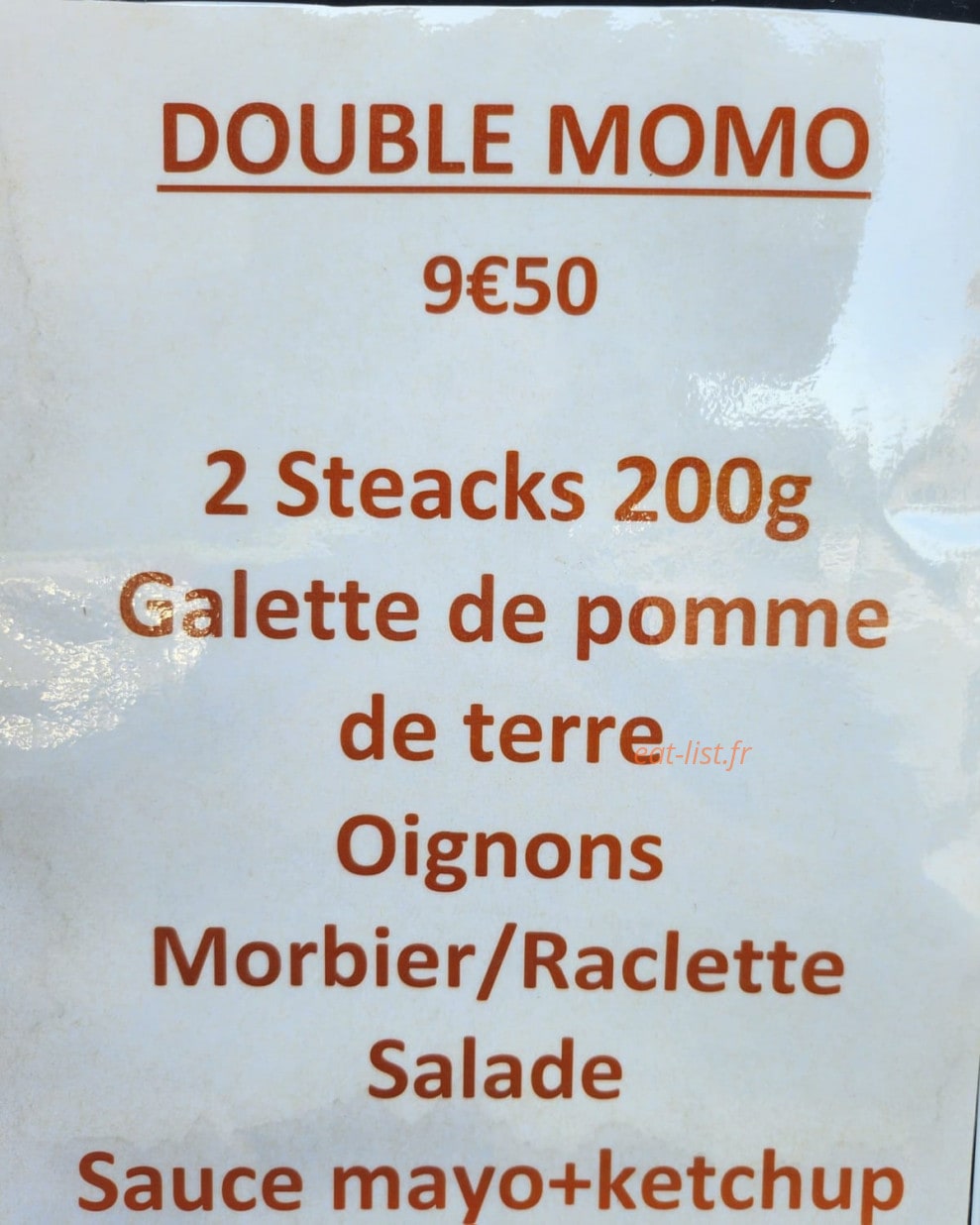 Dada burger — carte page 3