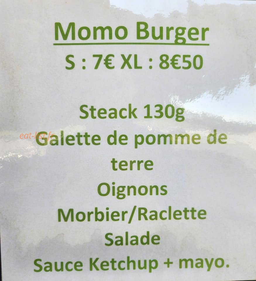 Dada burger — carte page 1
