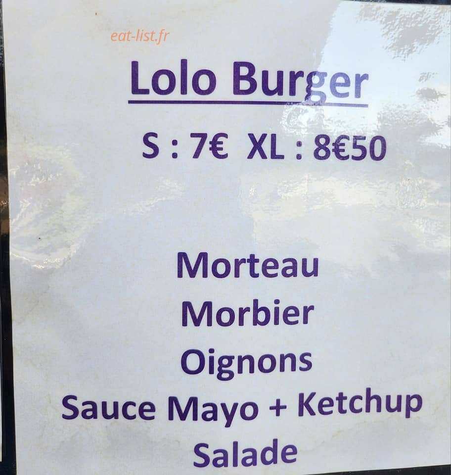 Dada burger — carte page 2