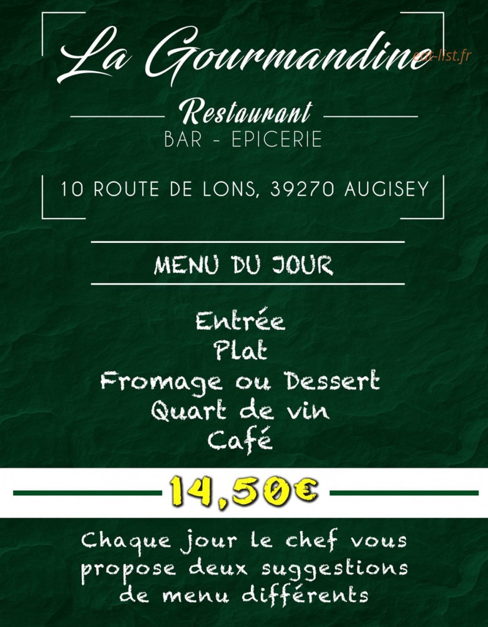 La Gourmandine — carte page 1