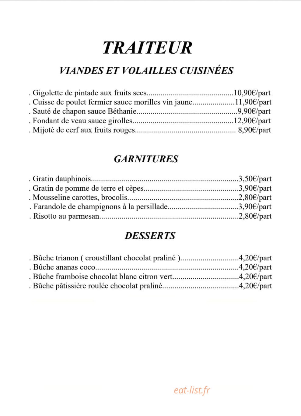 L’étape gourmande — carte page 2