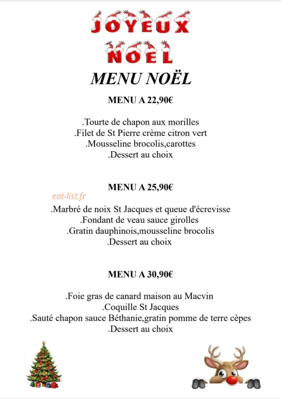 L’étape gourmande — carte page 1