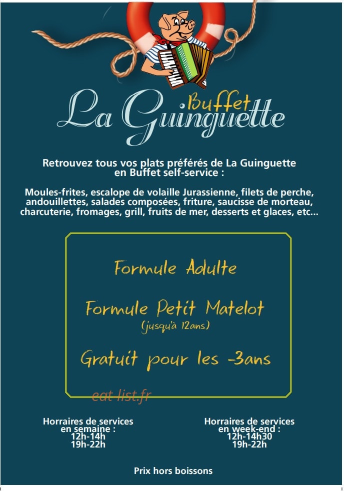Menu La Guinguette - Carte et menu La Guinguette La Tour-du-Meix