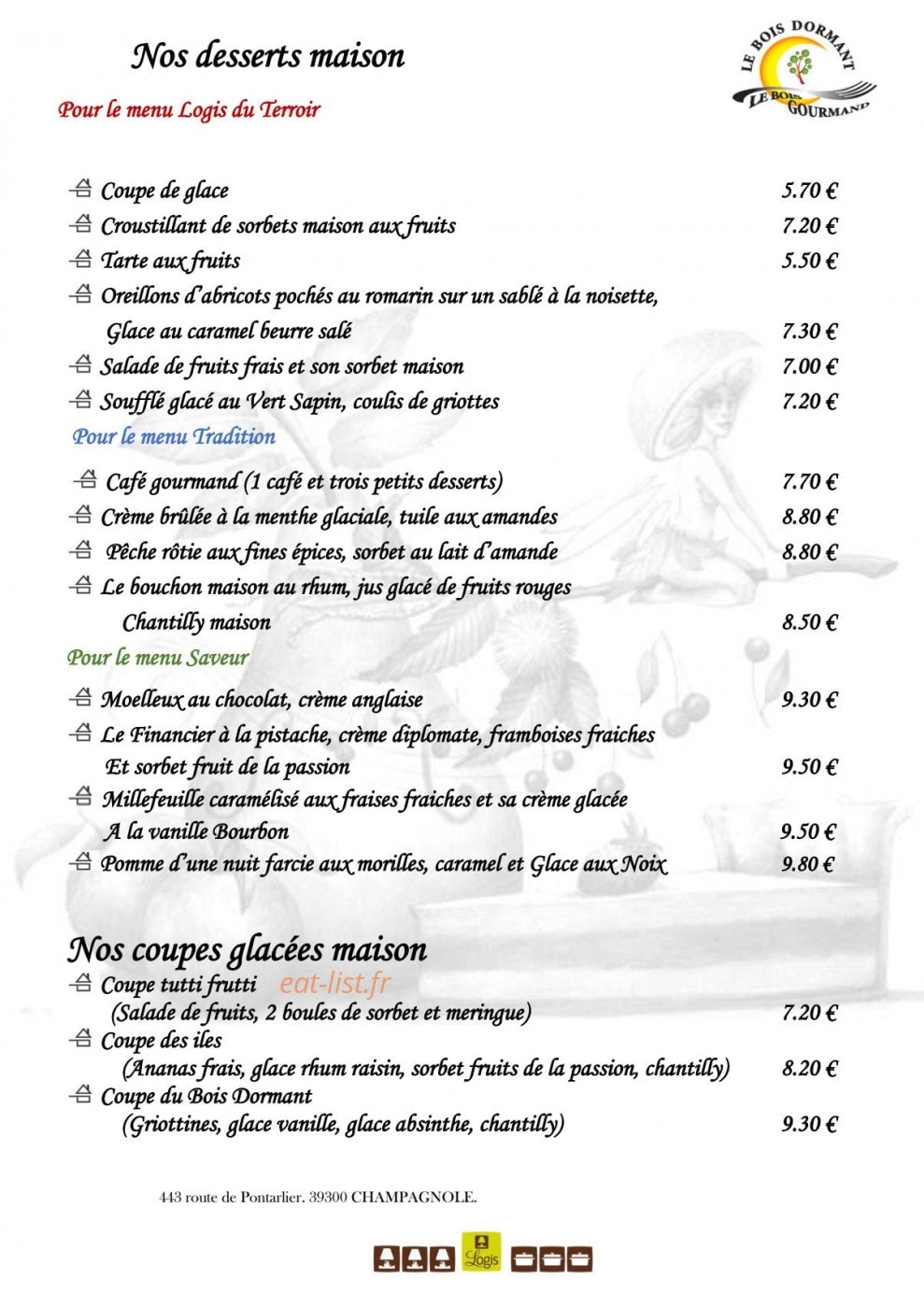 Le Bois Gourmand — carte page 4