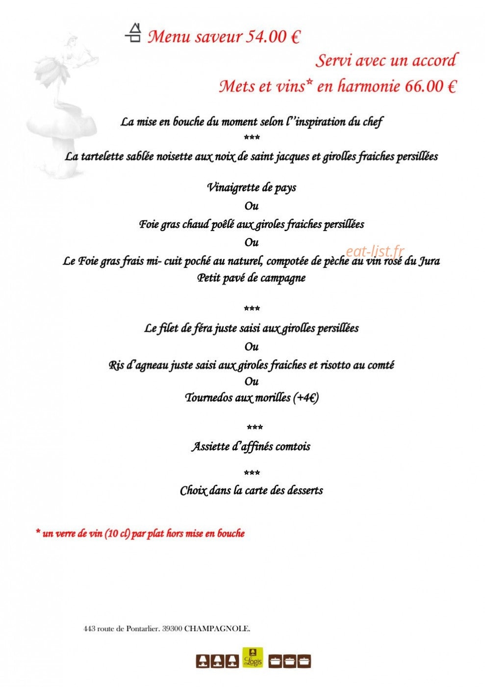 Le Bois Gourmand — carte page 6