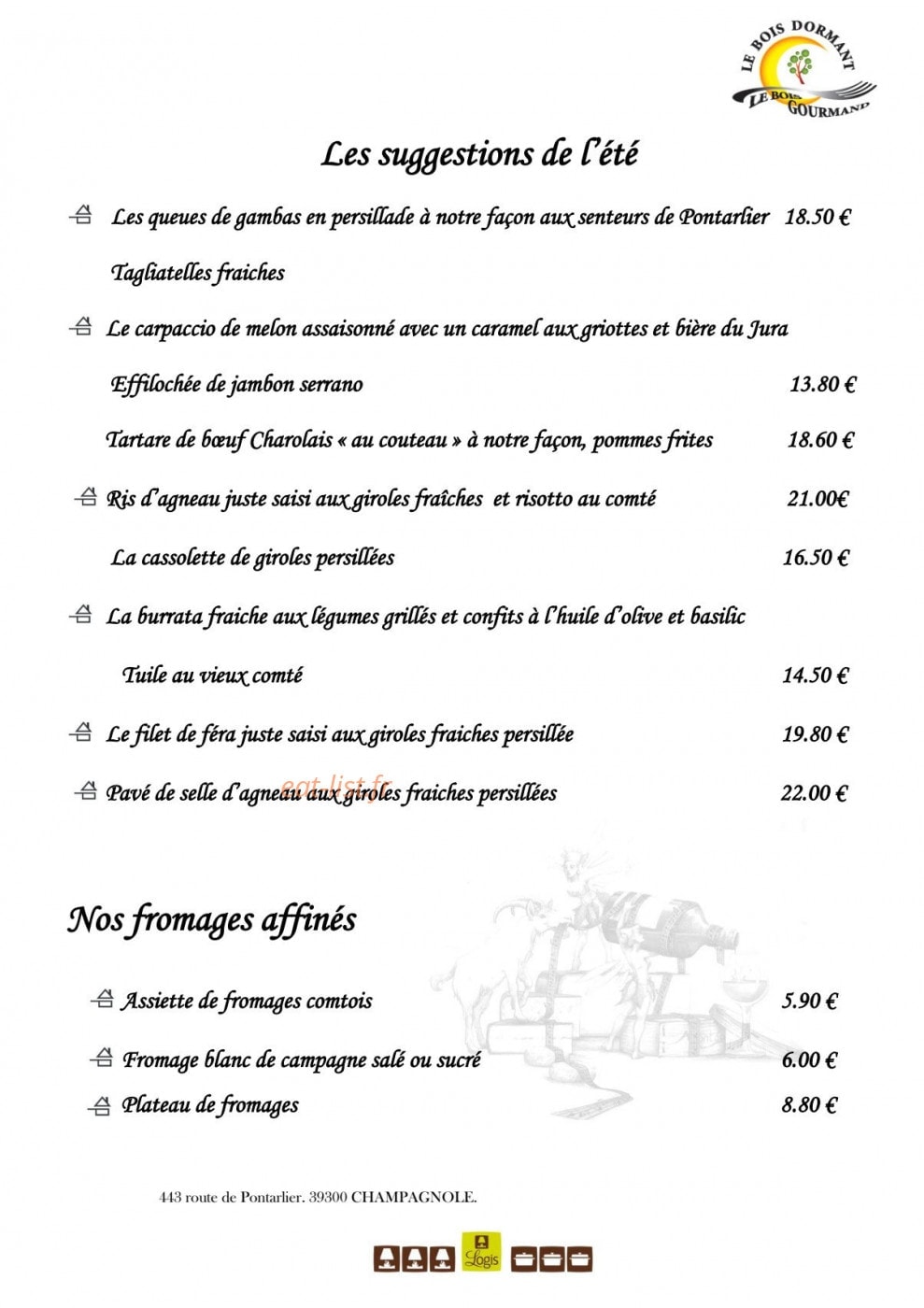 Le Bois Gourmand — carte page 3