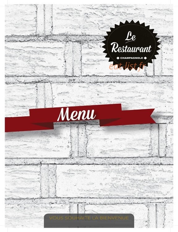 Le restaurant — carte page 1