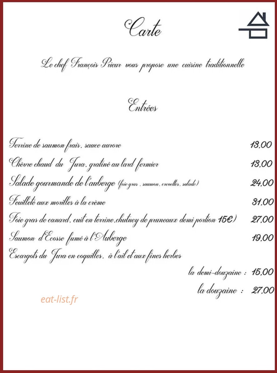 Auberge Des Gourmets — carte page 3