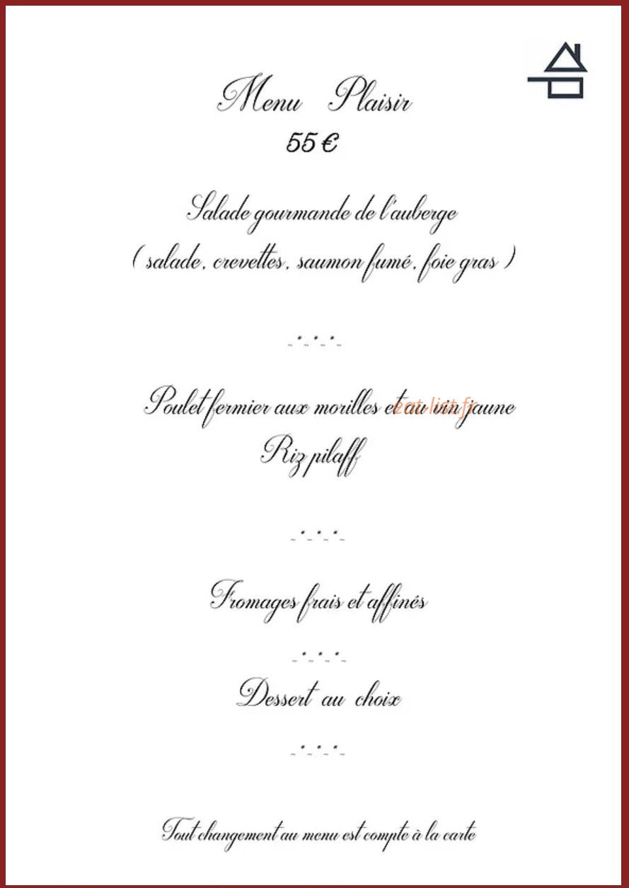 Auberge Des Gourmets — carte page 2