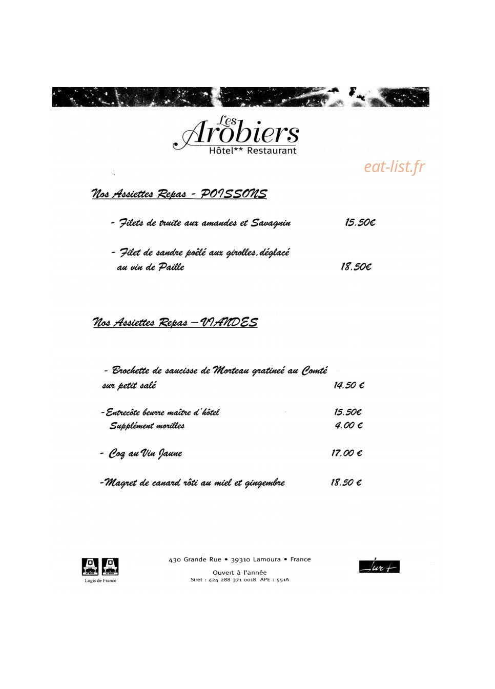 Les Arobiers — carte page 2