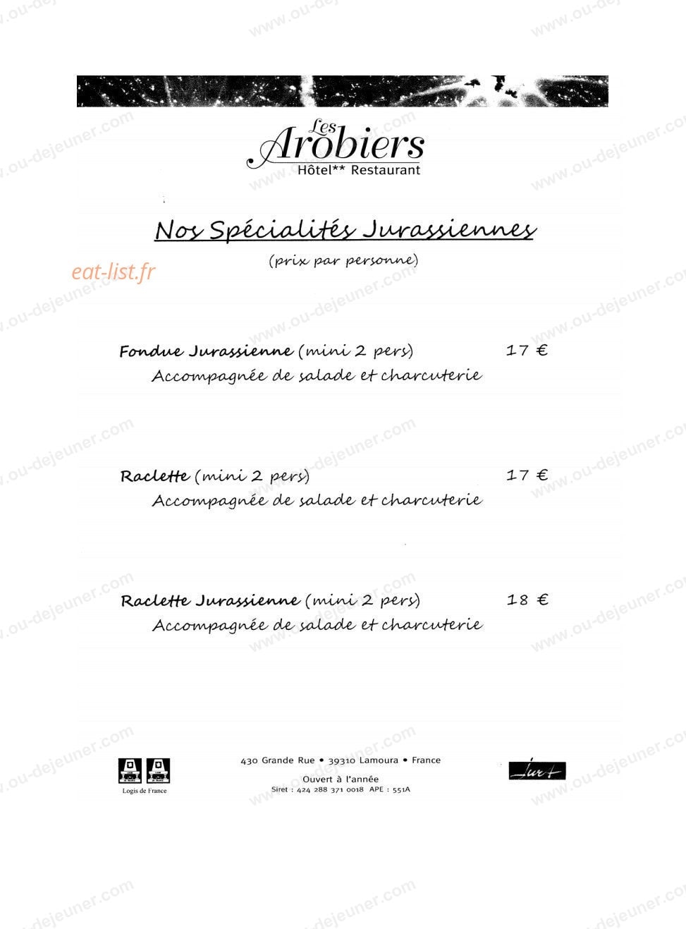 Les Arobiers — carte page 3