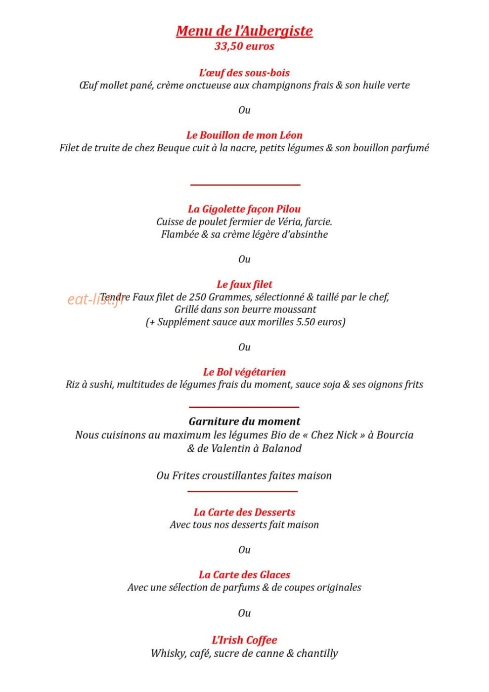 Chez Nico & Dodo — carte page 3