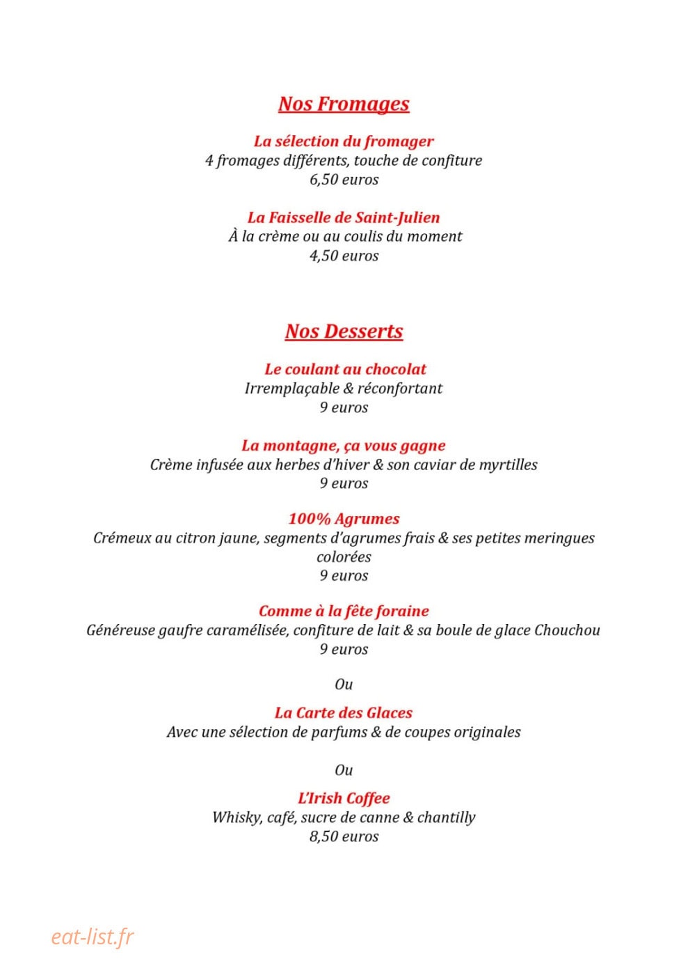 Chez Nico & Dodo — carte page 5
