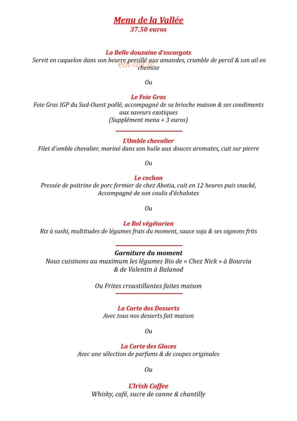 Chez Nico & Dodo — carte page 4