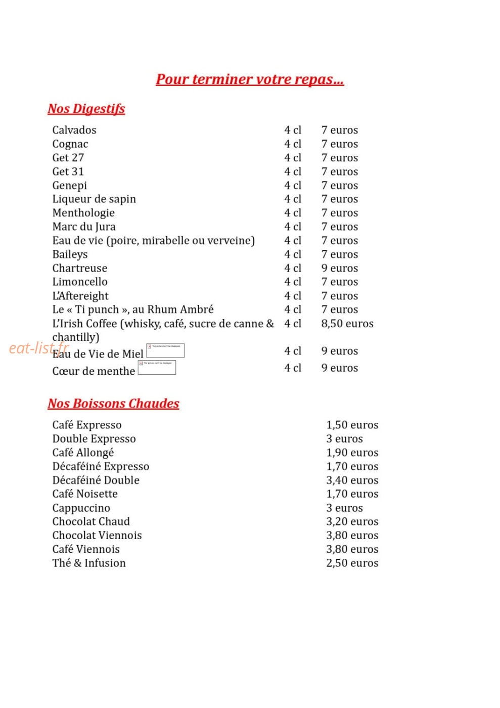Chez Nico & Dodo — carte page 7