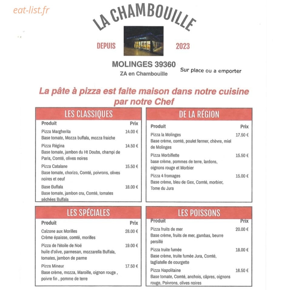 La Chambouille — carte page 1